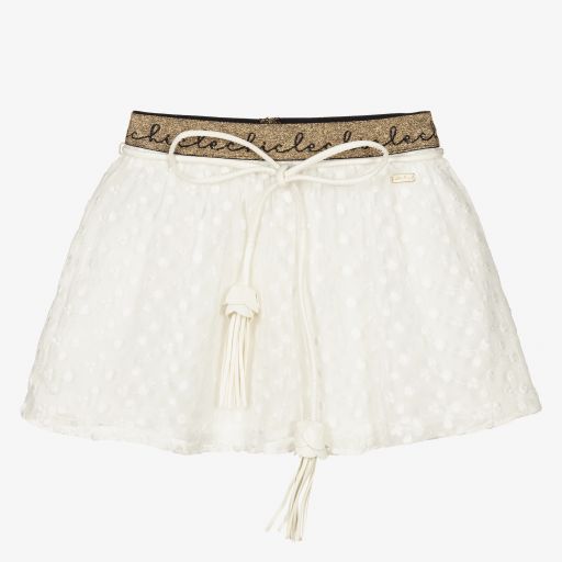 Le Chic-تنورة شبك لون عاجي وذهبي | Childrensalon Outlet