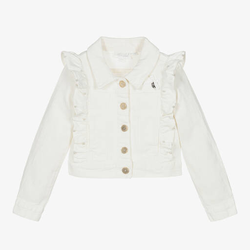 Le Chic-جاكيت قطن دنيم لون عاجي للبنات | Childrensalon Outlet