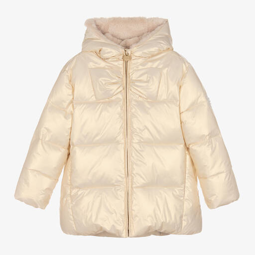 Le Chic-Girls Ivory Puffer Coat | Childrensalon Outlet