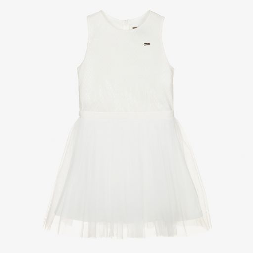 Le Chic-Girls Ivory Tulle Dress | Childrensalon Outlet