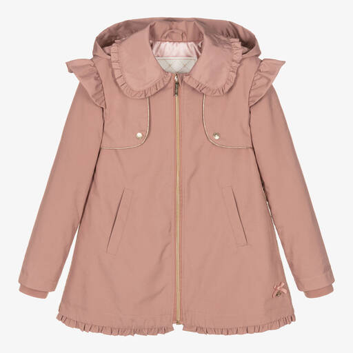 Le Chic-Girls Pink Frill Coat | Childrensalon Outlet