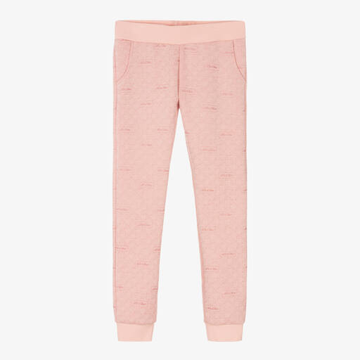 Le Chic-Girls Pink Glittery Joggers  | Childrensalon Outlet