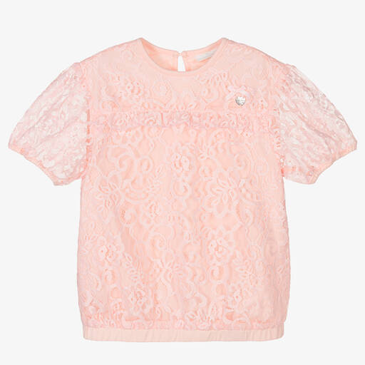 Le Chic-Розовая блузка с кружевом | Childrensalon Outlet