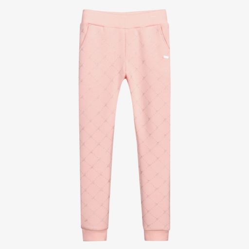 Le Chic-Girls Pink Logo Joggers | Childrensalon Outlet