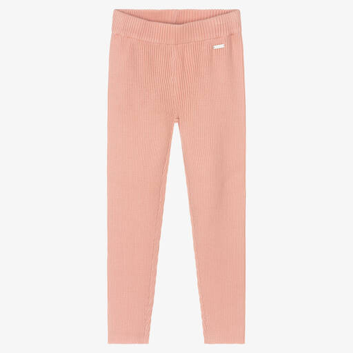 Le Chic-Розовые вязаные легинсы в рубчик | Childrensalon Outlet