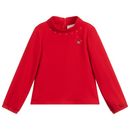 Le Chic-Girls Red Top | Childrensalon Outlet