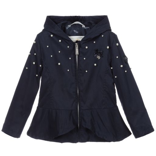 Le Chic-Veste à capuche bleu marine  | Childrensalon Outlet