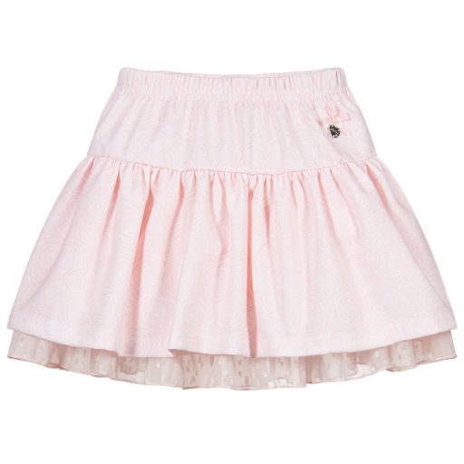 Le Chic-Pink Floral Print Skirt | Childrensalon Outlet