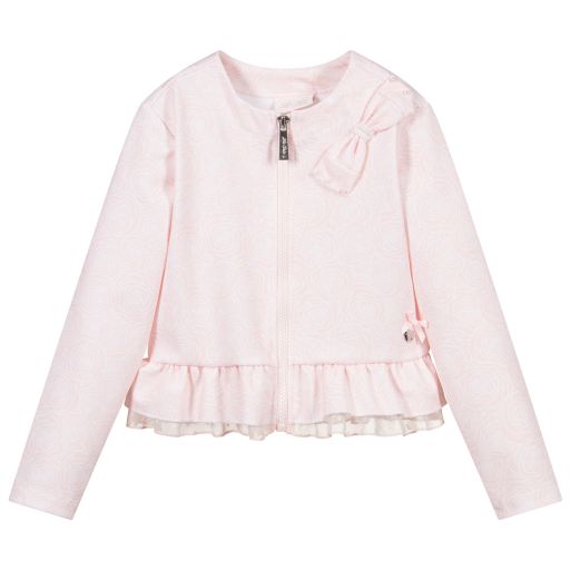 Le Chic-Pink Peplum Short Jacket  | Childrensalon Outlet