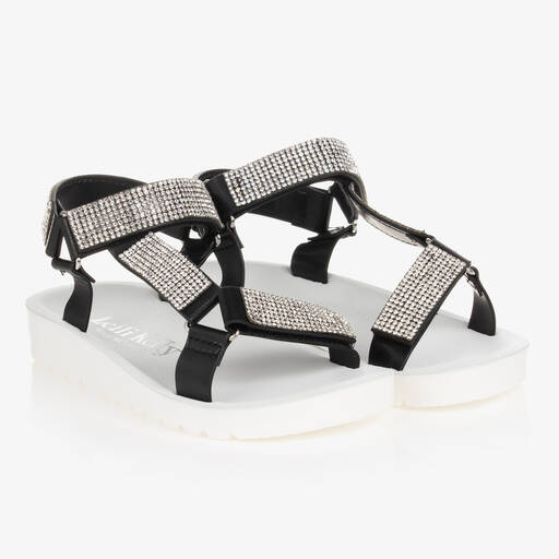 Lelli Kelly-Girls Black Diamanté Sandals | Childrensalon Outlet