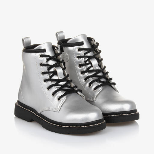 Lelli Kelly-Girls Metallic Silver Faux Leather Boots | Childrensalon Outlet