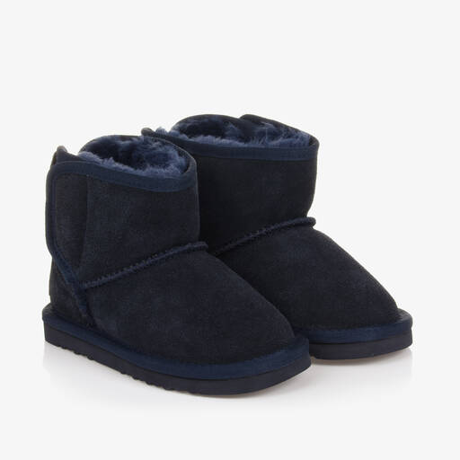 Lelli Kelly-Bottines bleu marine en daim à cœur | Childrensalon Outlet