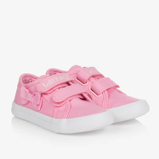 Lelli Kelly-Girls Pink Canvas Bow Trainers | Childrensalon Outlet
