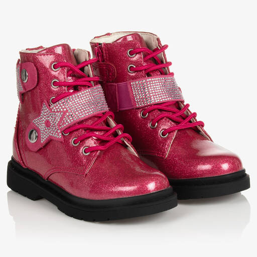 Lelli Kelly- Girls Pink Glitter Ankle Boots | Childrensalon Outlet