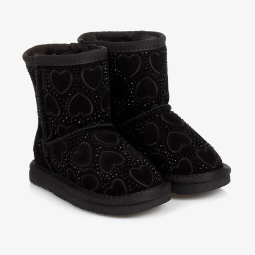 Lelli Kelly-Girls Sparkling Black Suede Boots | Childrensalon Outlet