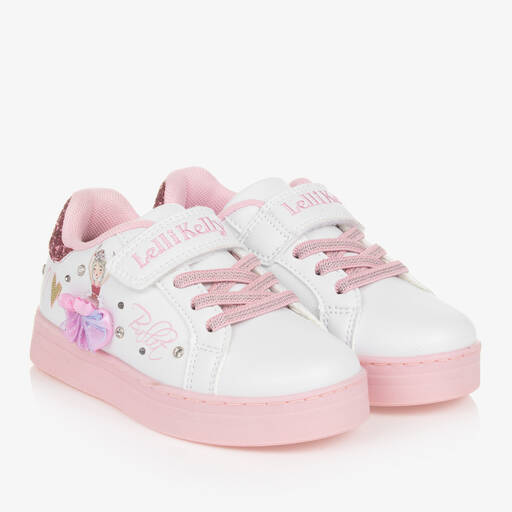 Lelli Kelly-Sneakers mit Ballerina in Weiß/Rosa | Childrensalon Outlet
