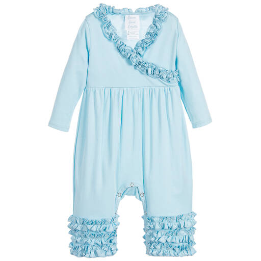 Lemon Loves Layette-Baby Girls Cinderella Blue 'Olivia' Romper Suit | Childrensalon Outlet