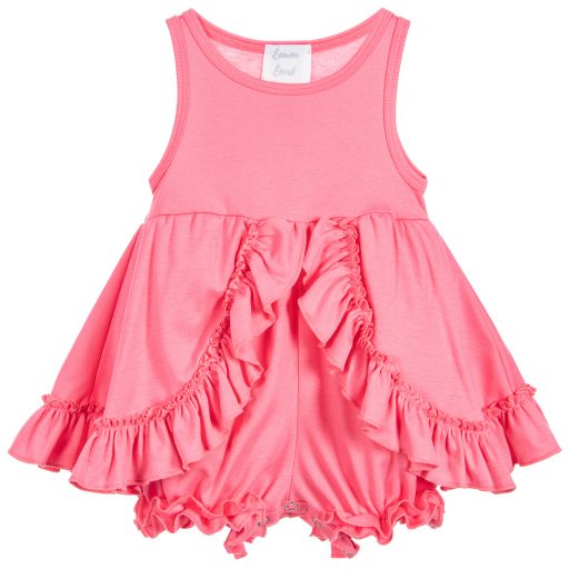 Lemon Loves Layette-Baby Girls Pink Cotton Shortie | Childrensalon Outlet