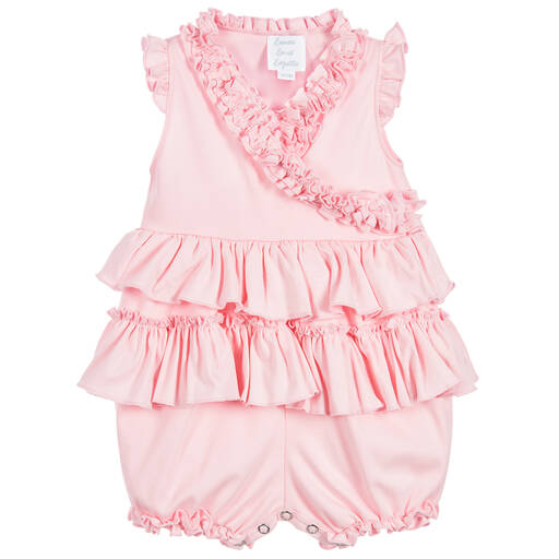 Lemon Loves Layette-Baby Pink Pima Cotton Shortie | Childrensalon Outlet