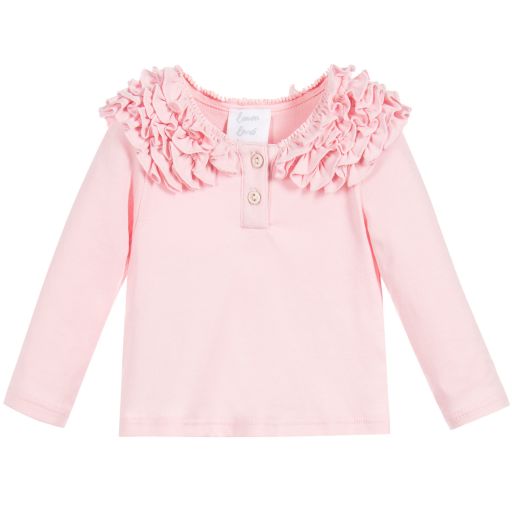 Lemon Loves Layette-Girls Pale Pink 'Coco Tee' Top | Childrensalon Outlet