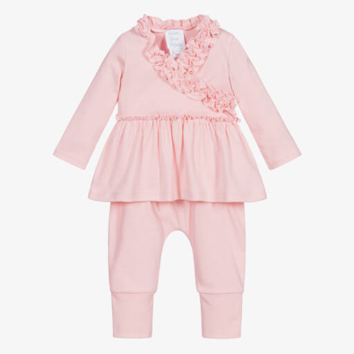 Lemon Loves Layette-Мягкий розовый комплект с оборками для девочек | Childrensalon Outlet