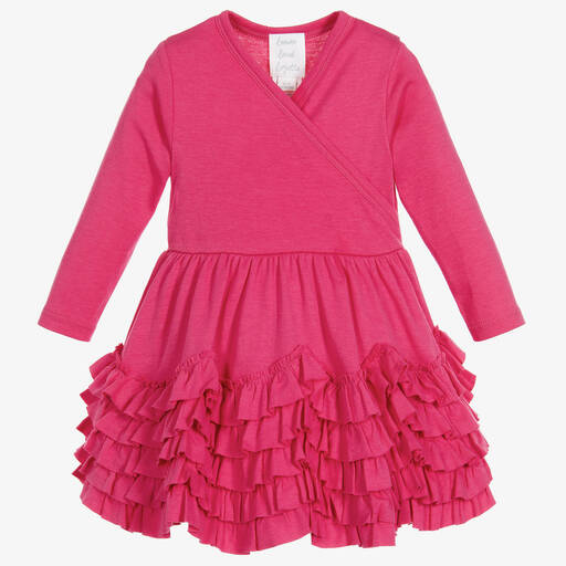 Lemon Loves Layette-Pink Pima Cotton Dress | Childrensalon Outlet