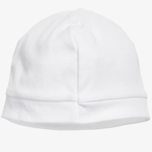 Lemon Loves Layette-White Pima Cotton 'Petit Bow' Hat | Childrensalon Outlet