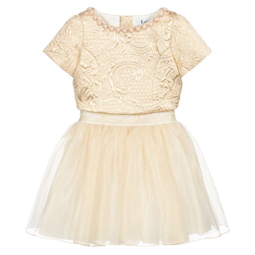 Lesy-Girls Gold Skirt Set | Childrensalon Outlet