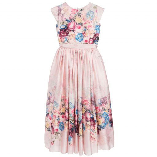 Lesy-Pink Floral Top & Skirt Set  | Childrensalon Outlet