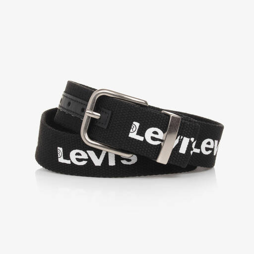 Levi's-Black Woven Web Belt | Childrensalon Outlet