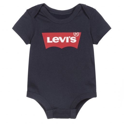 Levi's-Blue Cotton Baby Bodyvest | Childrensalon Outlet