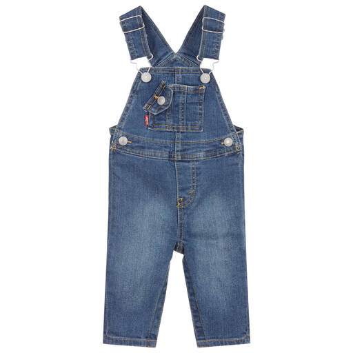 Levi's-Blue Denim Baby Dungarees | Childrensalon Outlet