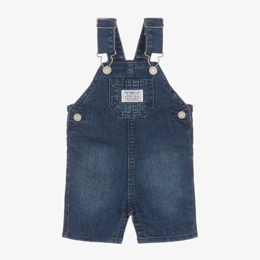 Levi's-Blaue kurze Jeans-Latzhose | Childrensalon Outlet