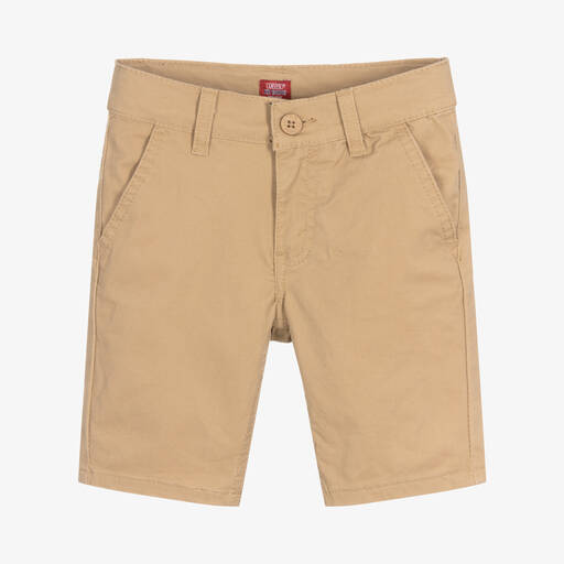 Levi's-Boys Beige Cotton Straight Fit Chino Shorts | Childrensalon Outlet