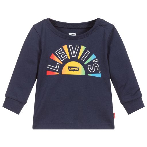 Levi's-Boys Blue Cotton T-Shirt | Childrensalon Outlet