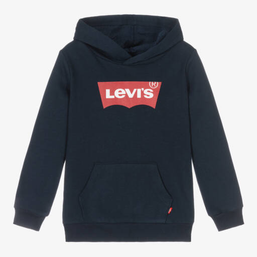 Levi's-Boys Cozy Navy Cotton Hoodie | Childrensalon Outlet