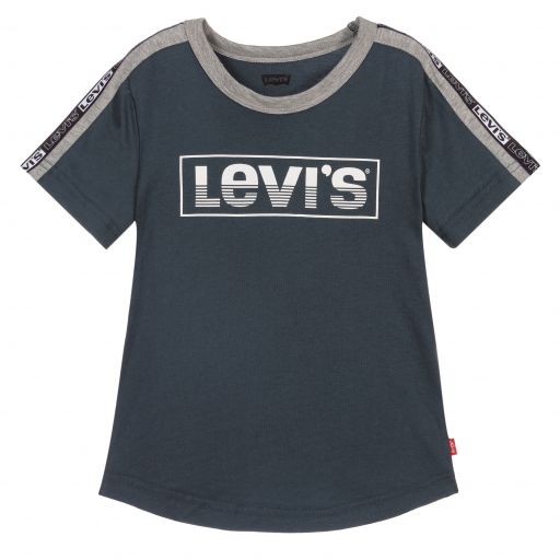 Levi's-Boys Grey Cotton T-Shirt | Childrensalon Outlet