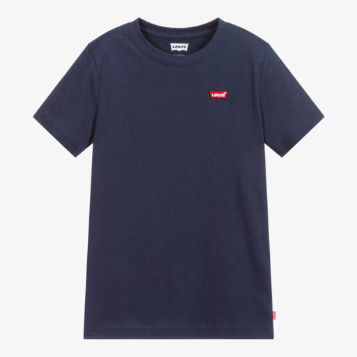 Levi's-Boys Navy Cotton T-Shirt | Childrensalon Outlet