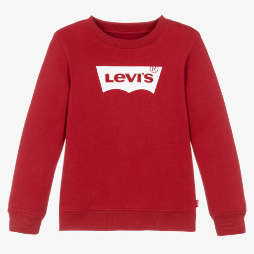 Levi's-بلوفر قطن أحمر بشعار للأولاد | Childrensalon Outlet