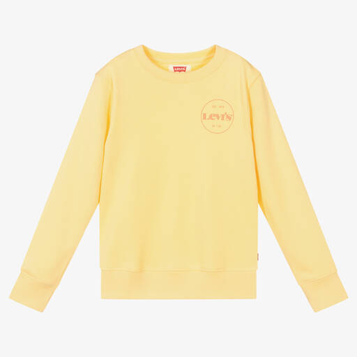 Levi's-Boys Yellow Logo Sweatshirt | Childrensalon Outlet