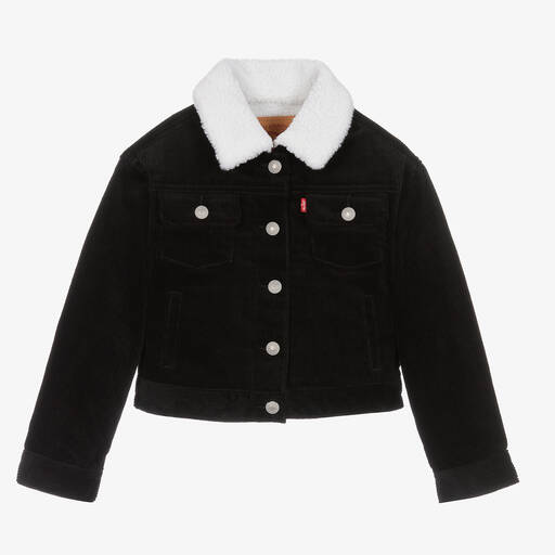 Levi's-Schwarze Cordjacke für Mädchen | Childrensalon Outlet