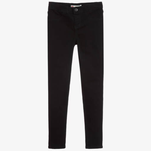 Levi's-Girls Black Stretch Denim Jeggings | Childrensalon Outlet