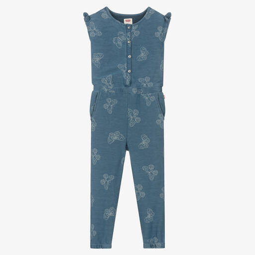 Levi's-Girls Blue Jersey Jumpsuit | Childrensalon Outlet