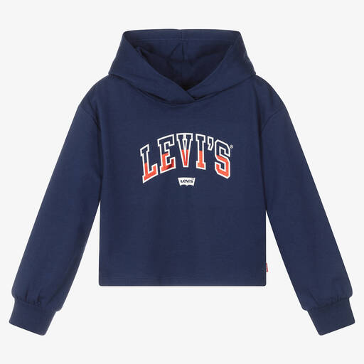 Levi's-Girls Blue Logo Hoodie | Childrensalon Outlet