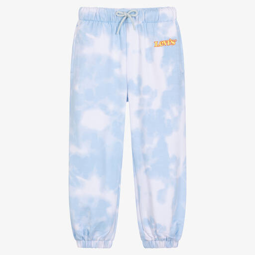 Levi's-Girls Blue & White Tie-Dye Joggers | Childrensalon Outlet