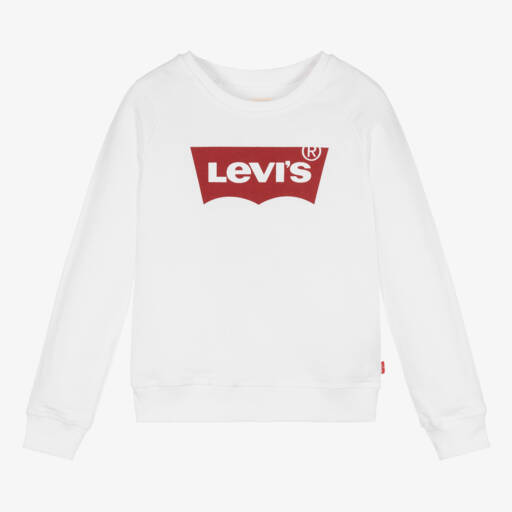 Levi's-Girls Classic White Logo Sweatshirt | Childrensalon Outlet