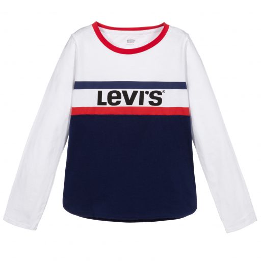 Levi's-Girls Cotton Jersey Logo Top | Childrensalon Outlet