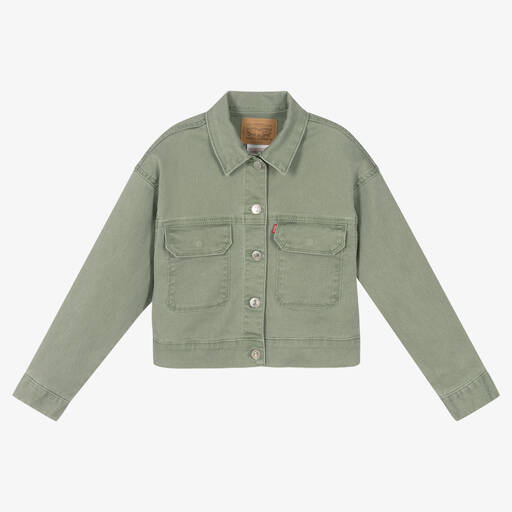 Levi's-Girls Green Denim Jacket | Childrensalon Outlet