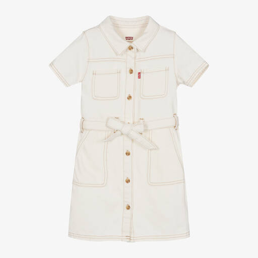 Levi's-Girls Ivory Denim Dress | Childrensalon Outlet
