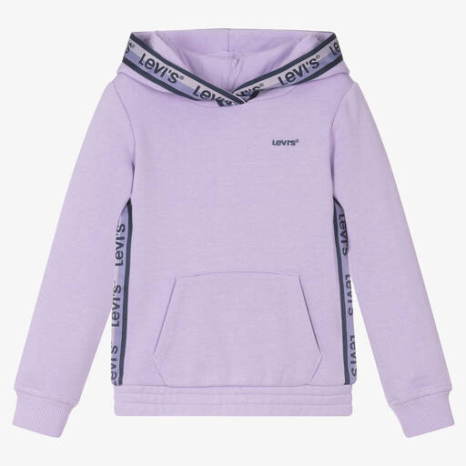 Levi's-Girls Lilac Purple Cotton Hoodie | Childrensalon Outlet